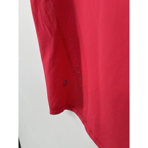Lululemon High Neck Running And Training T Shirt Neon Sonic Pink Size 4 W3GQOS - Picture 5 of 6